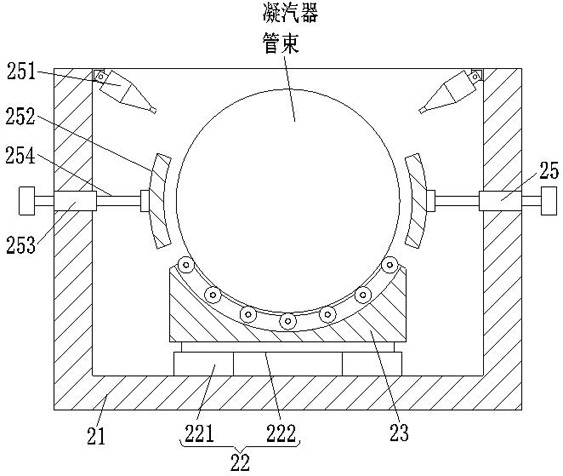 A condenser online cleaning device