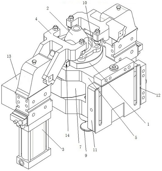 A shaft head positioning fixture for semi-floating rear axle welding