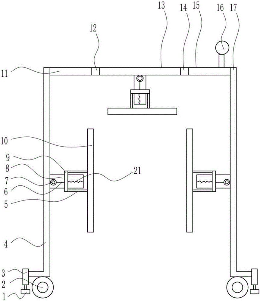 Intelligent height and width limiting device for municipal administration path