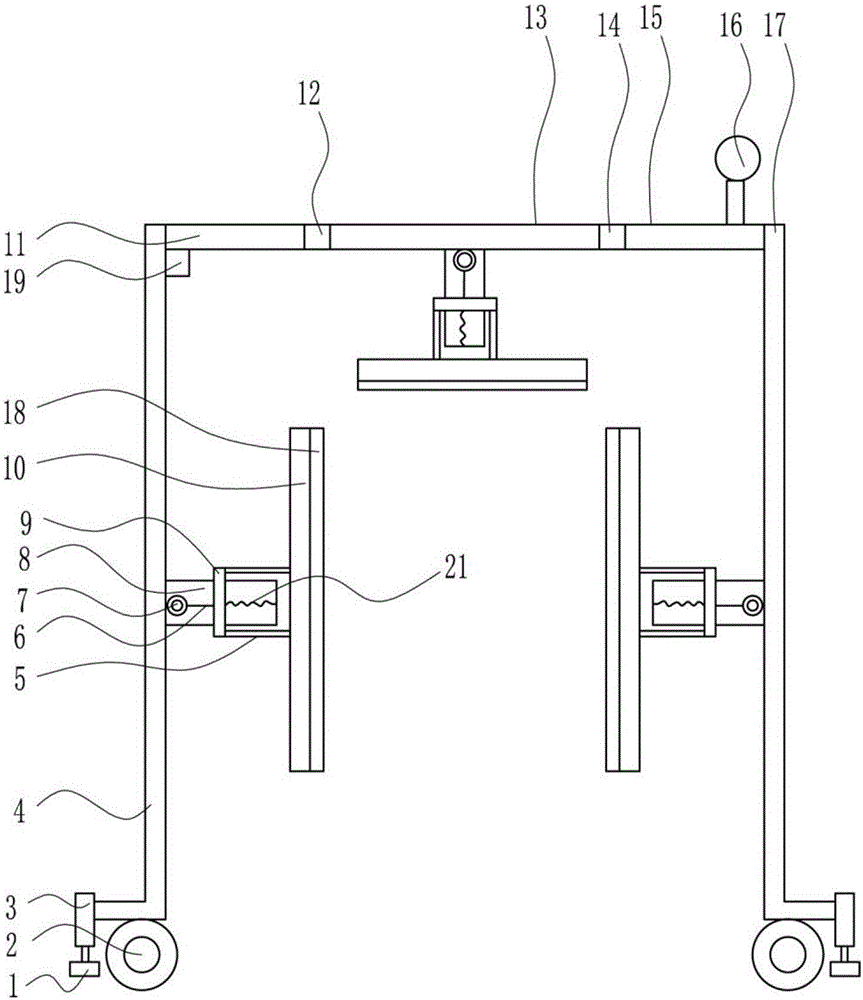 Intelligent height and width limiting device for municipal administration path