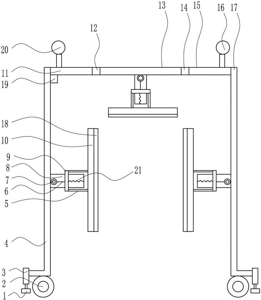 Intelligent height and width limiting device for municipal administration path