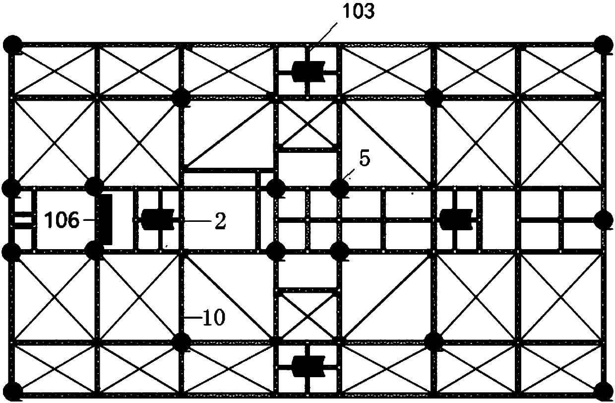 Large-scale airship transshipment launching platform