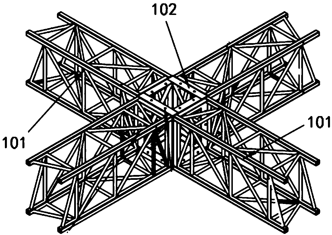 Large-scale airship transshipment launching platform