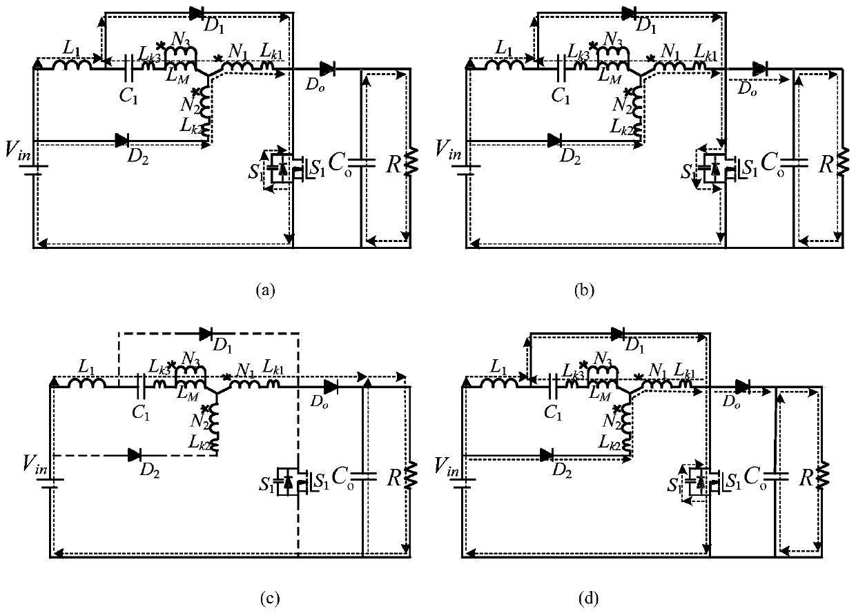 A voltage-doubling three-winding coupled inductor high-gain DC converter