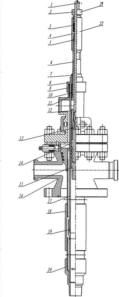 Double-sealing packing box for oil field wellhead and wellhead double-sealing method