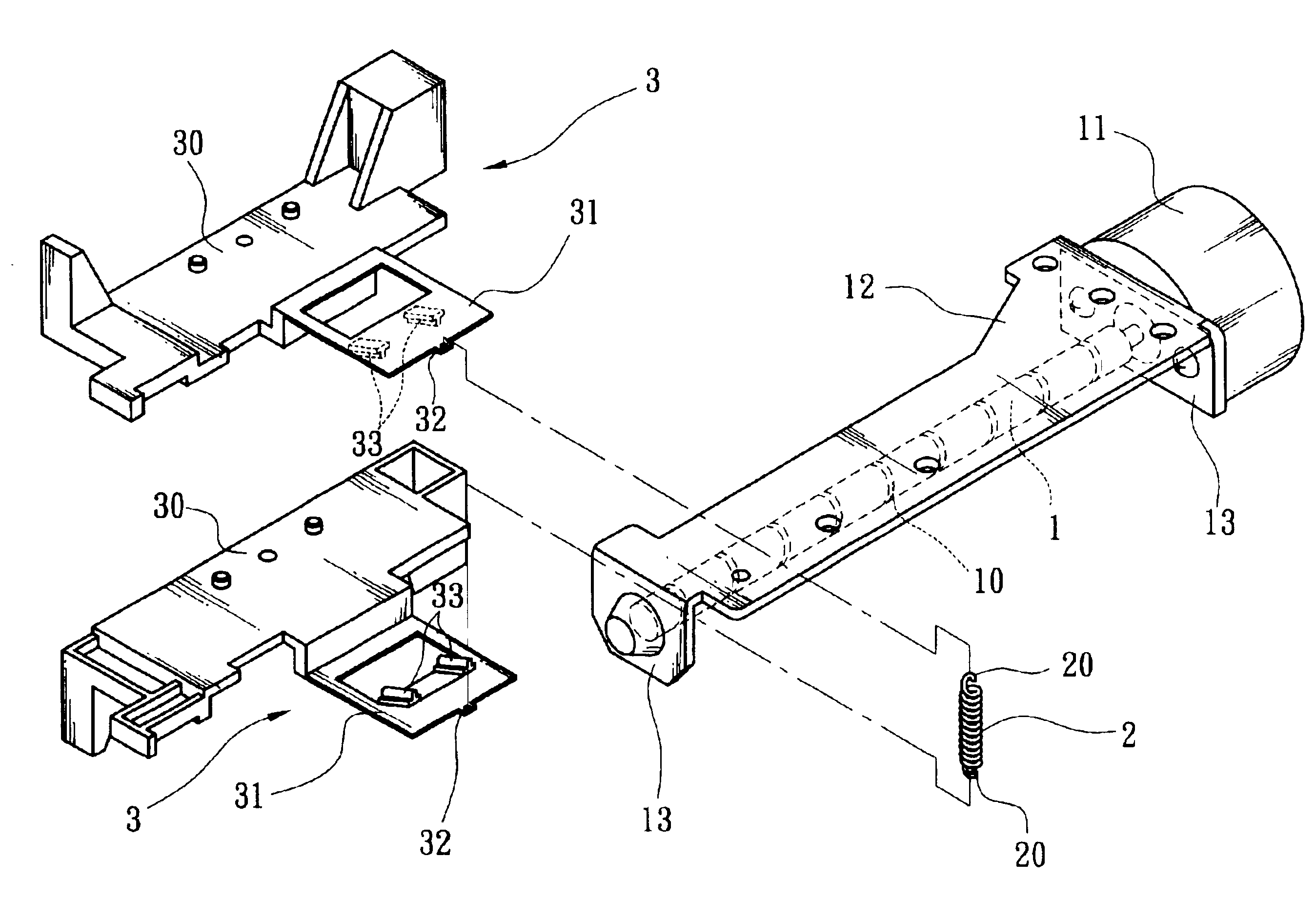 Sled apparatus for optical head frame of optical disk drive