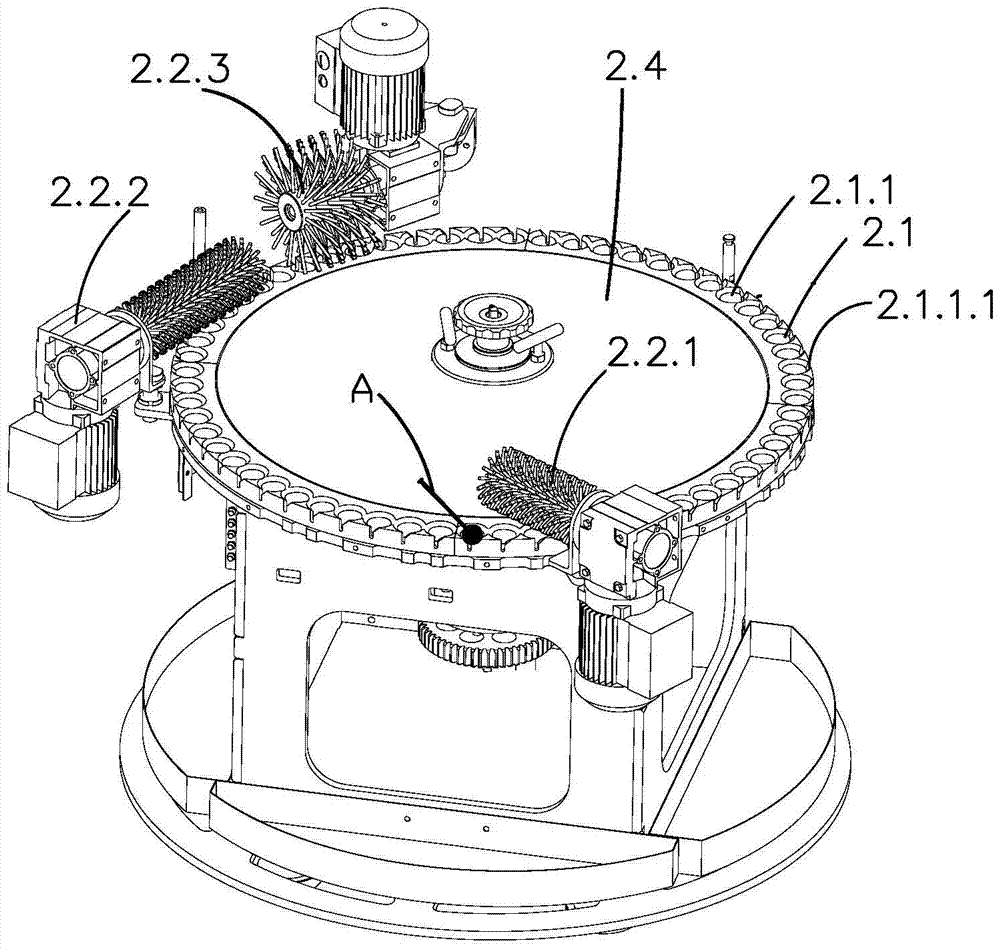 A candy pushing device for lollipop packaging machine