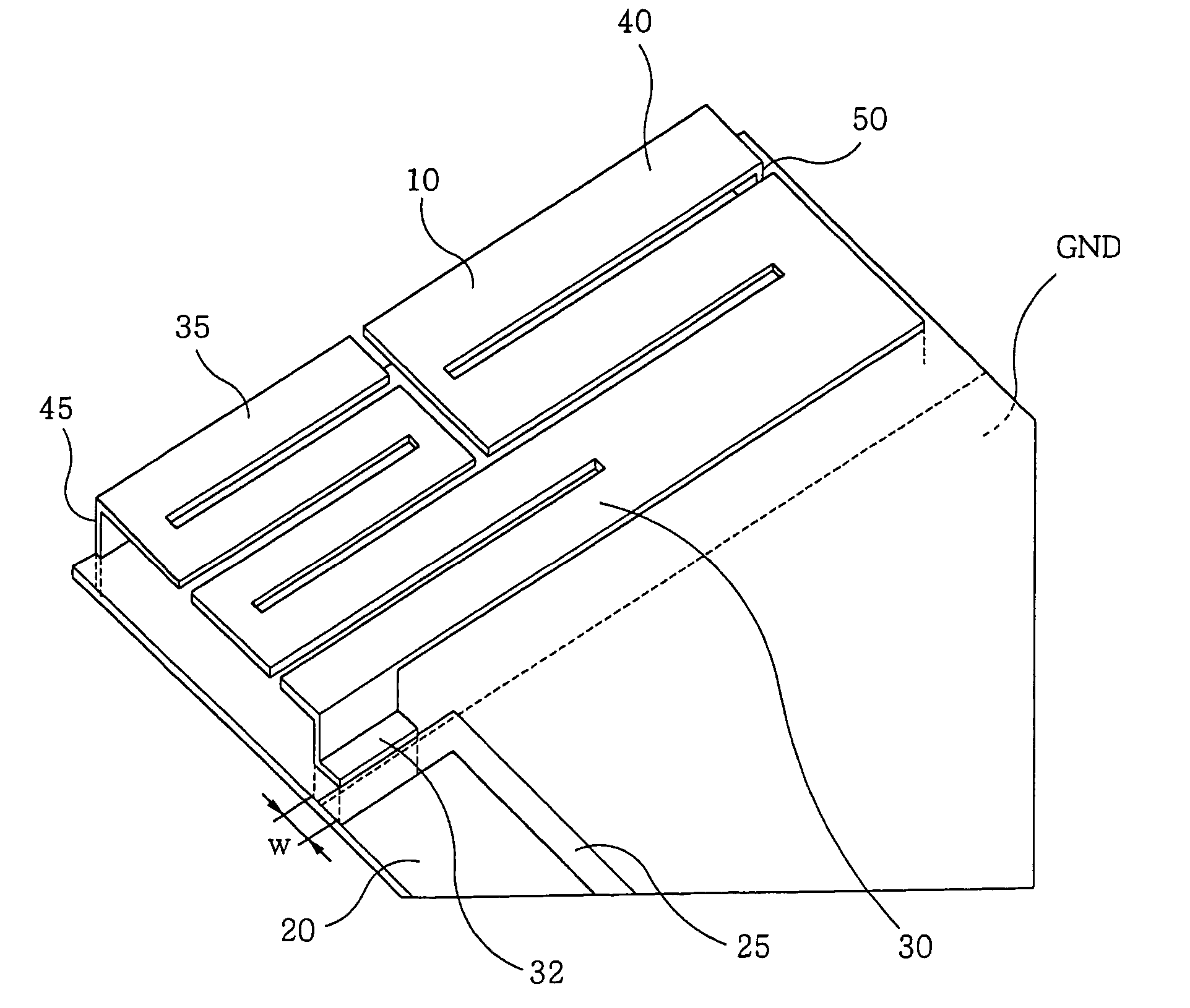 Internal triple-band antenna