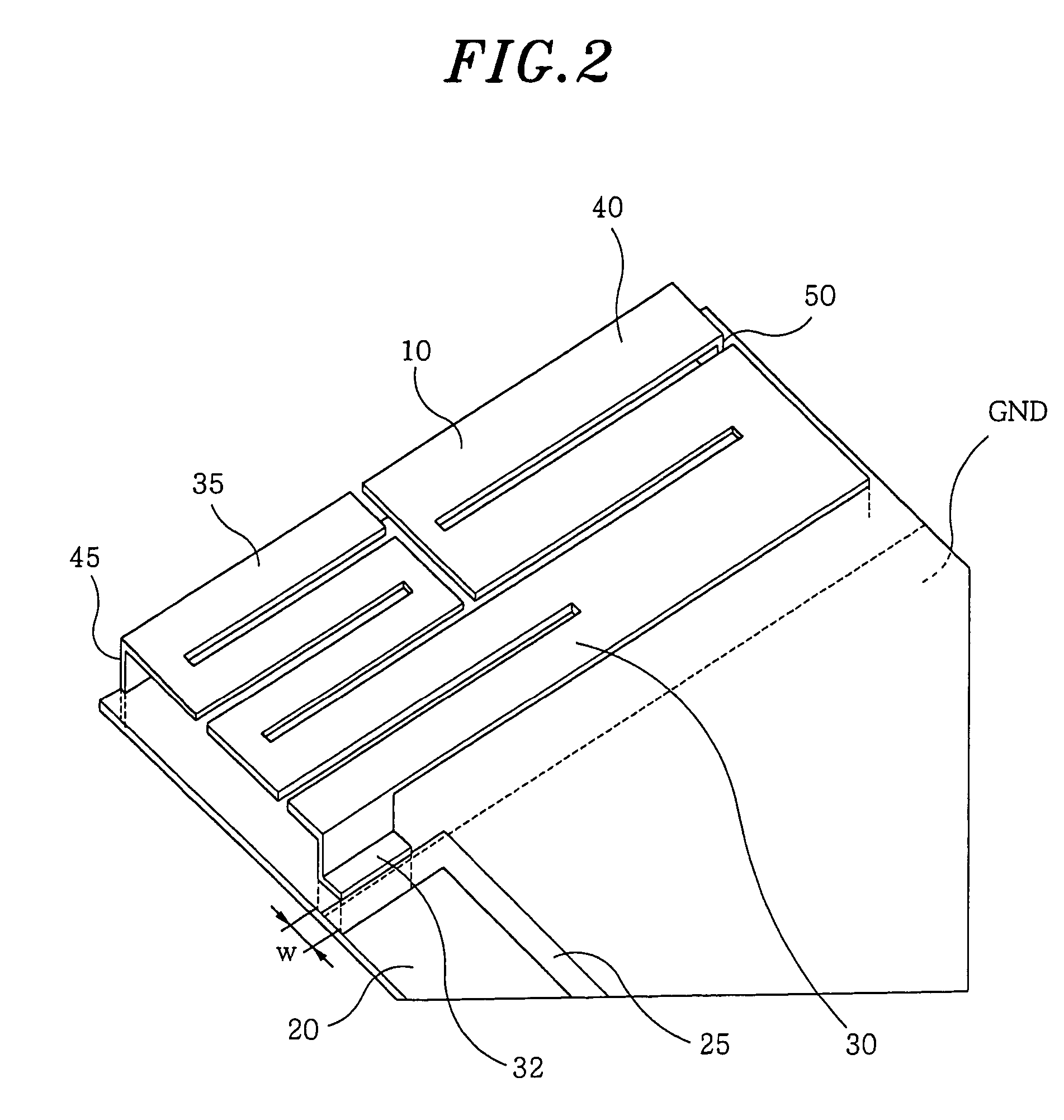 Internal triple-band antenna