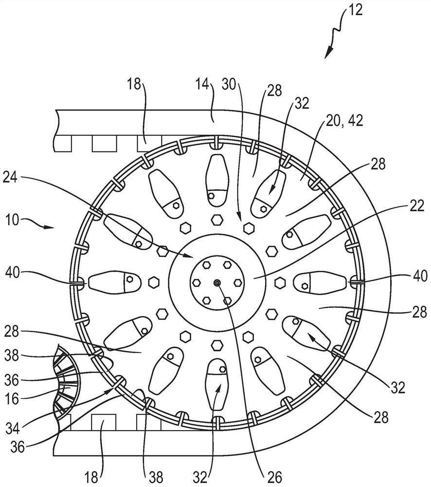 Drive wheel for crawler running gear