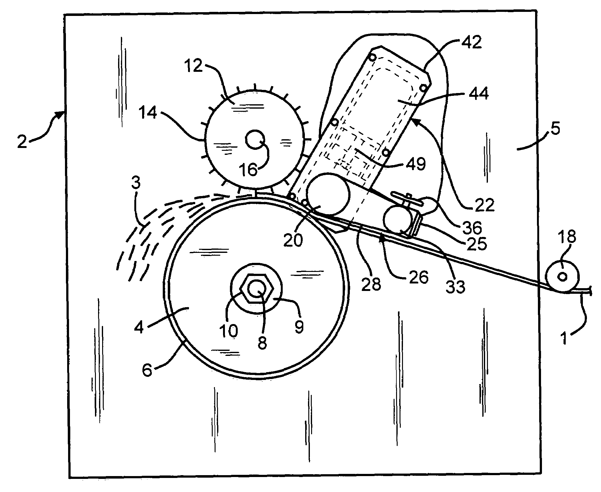 Fiber chopper with improved idler roll