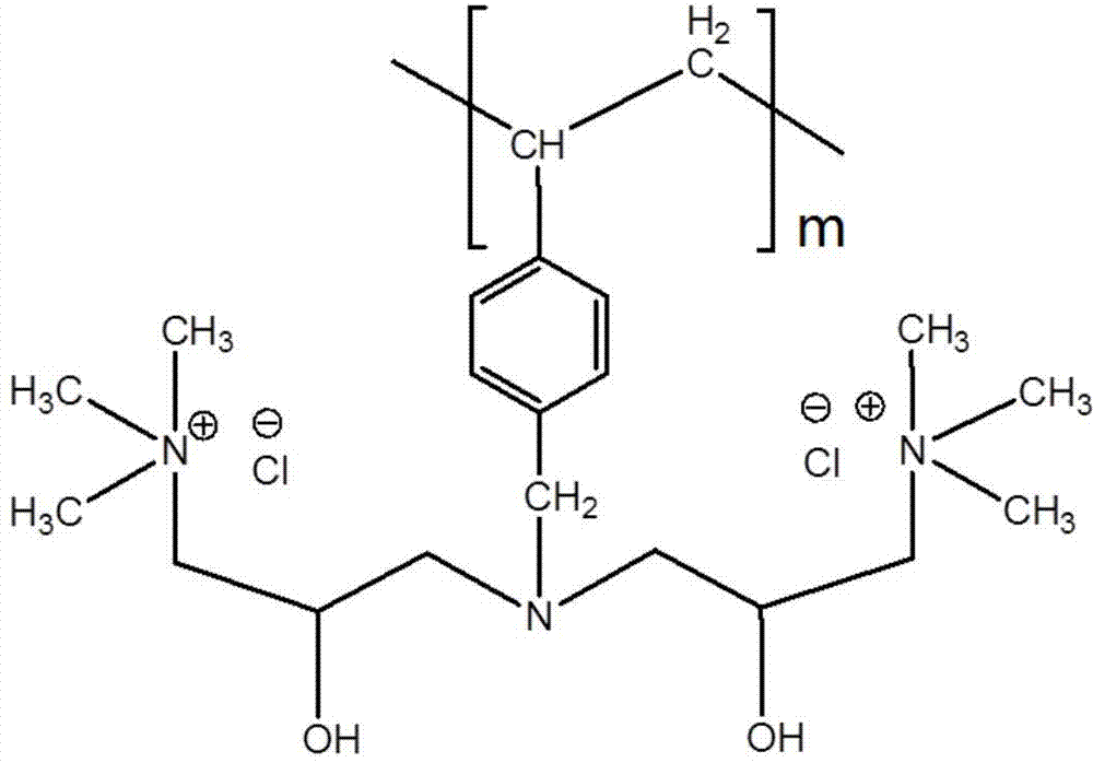 Anionic exchange resin with bifunctional group and synthesis method thereof