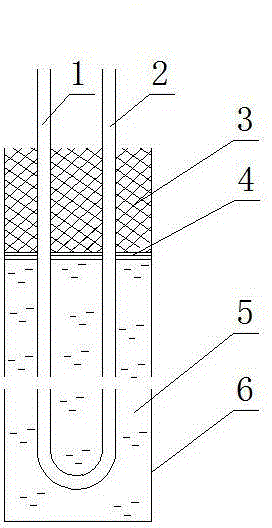 Ground source heat pump buried pipe heat exchanger free of backfilling