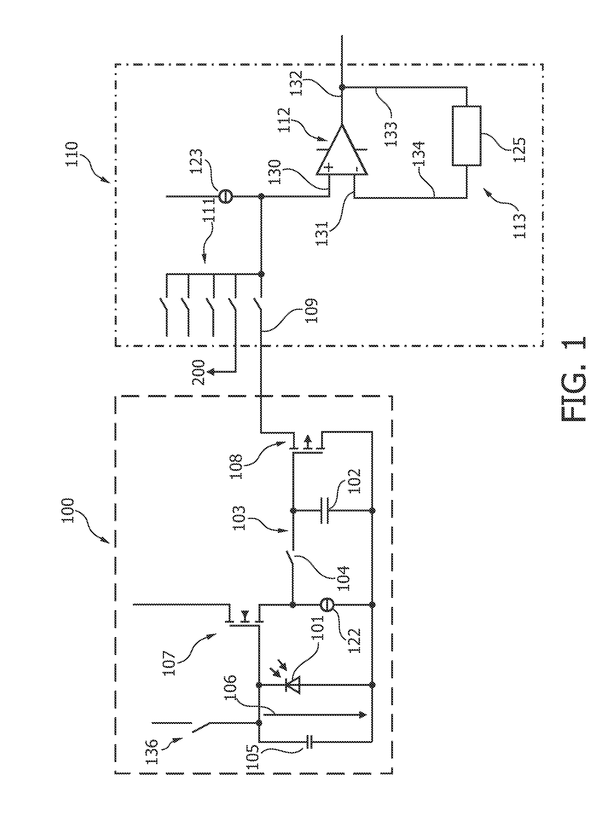 Processing circuit for an X-ray sensor