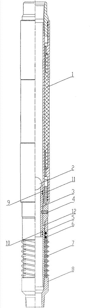 Up-running-proof pipe string sealing check device