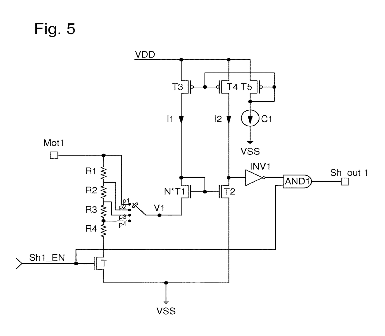 Shock detector circuit