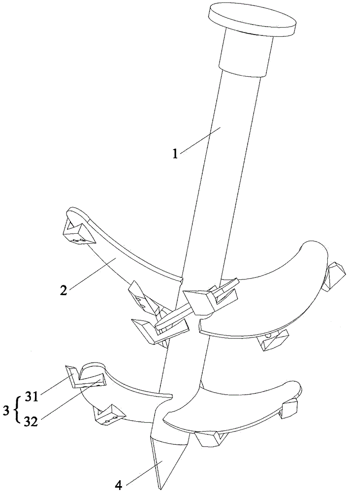 A kind of auger bit of subsoil cultivator