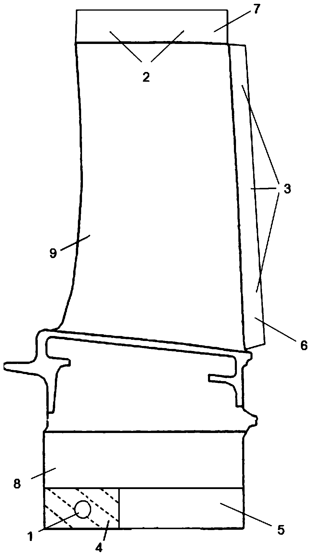 A method for positioning the ceramic core of a single crystal turbine working blade