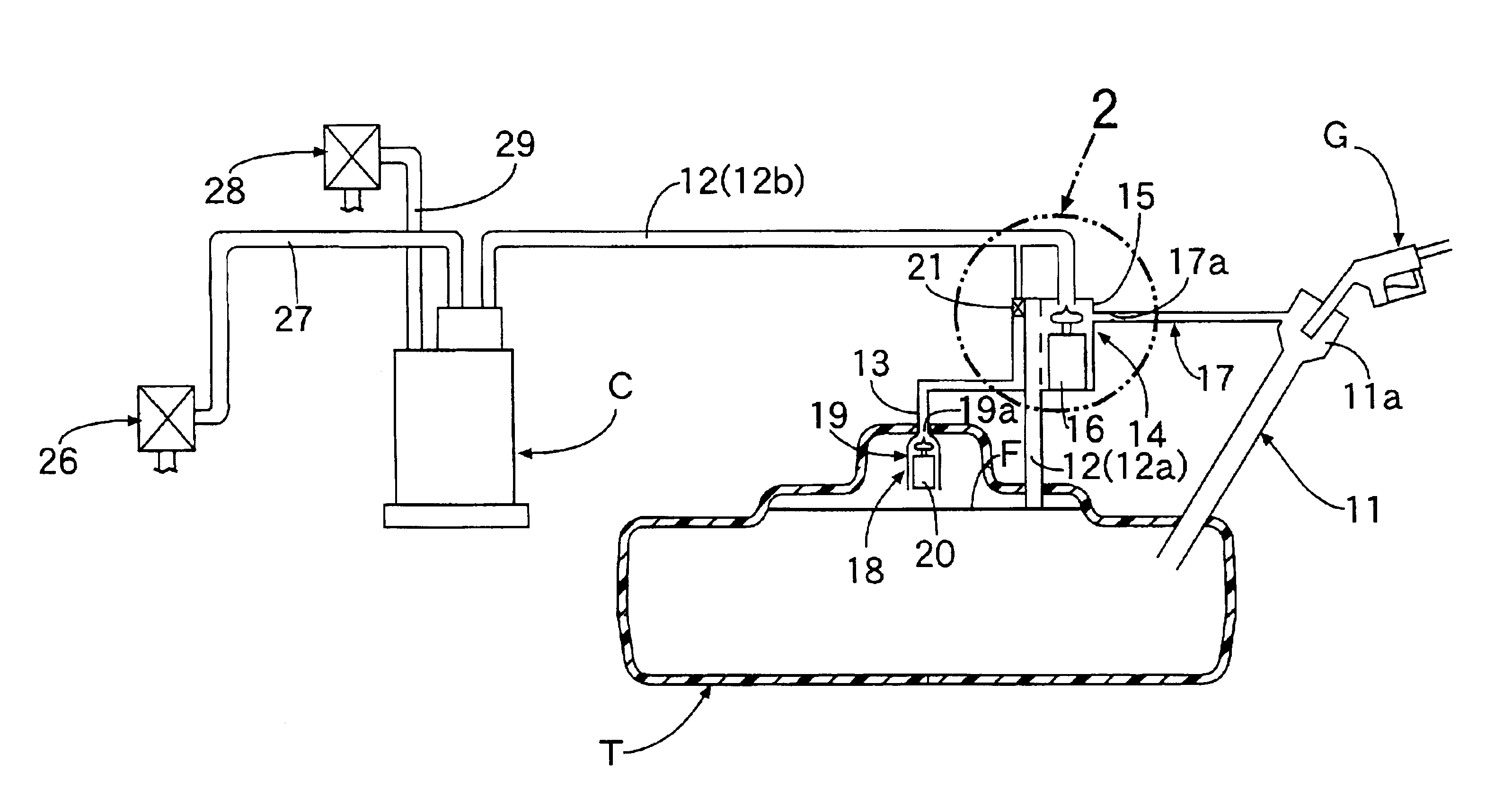 Evaporated-fuel storage system