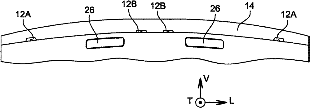 Rigid structure comprising means for positioning a soundproofing panel, and corresponding soundproofing panel