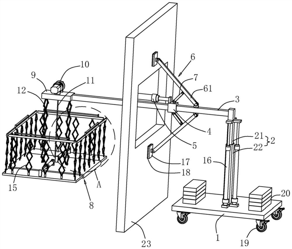 A scaffold with a safety protection mechanism and its construction method