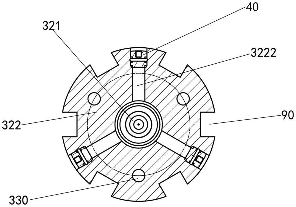 A hydraulic oil regulating device for gas drilling downhole power system