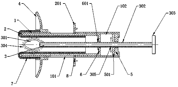 Sampling device for gynecological examination