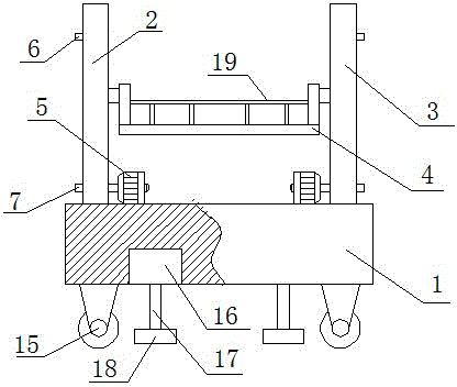 Movable supporting hanging frame for civil engineering