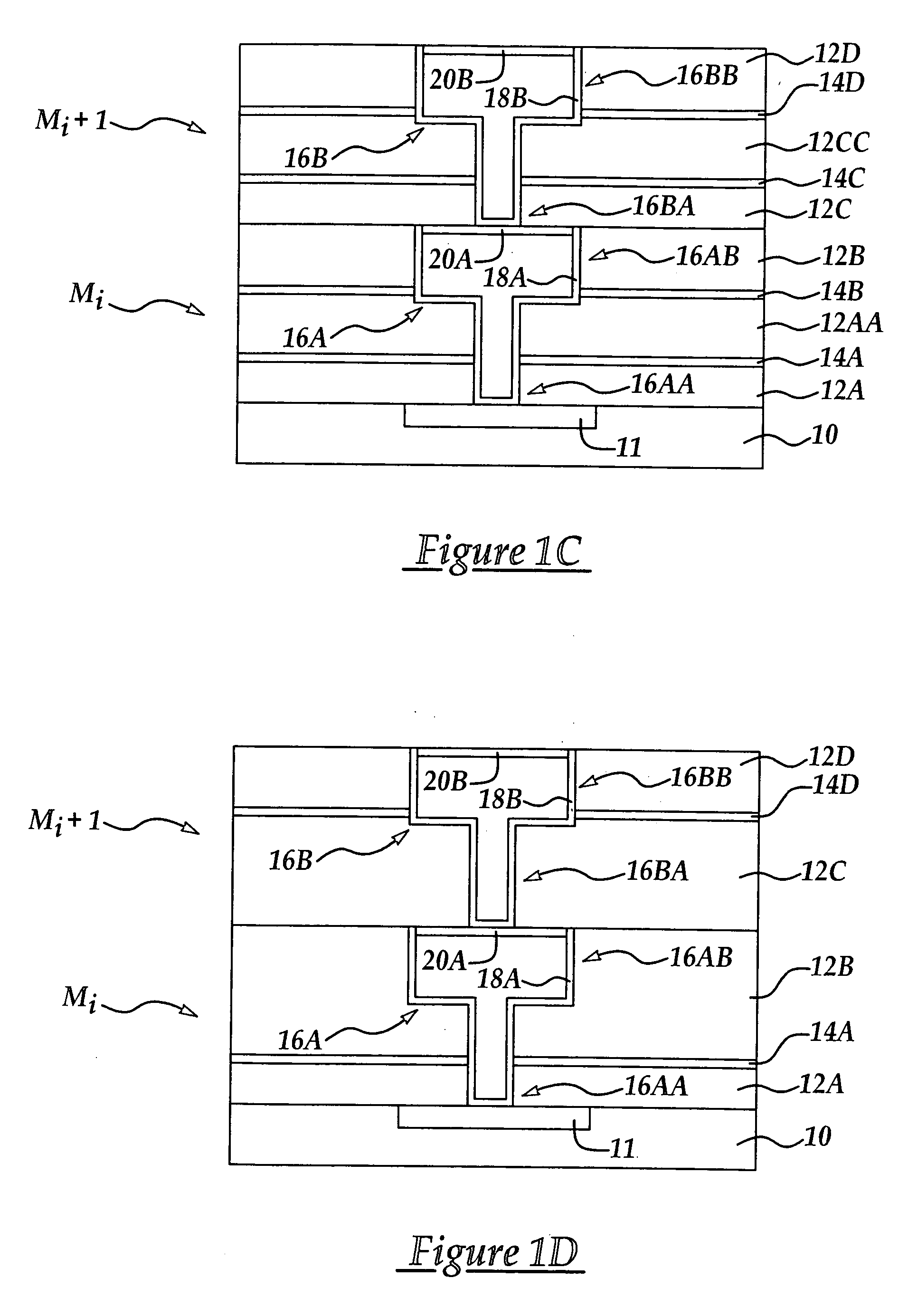 Metallization layers for crack prevention and reduced capacitance