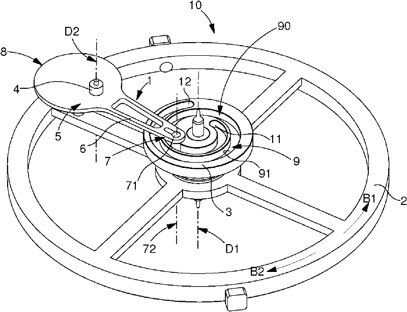 Anti-trip device for an escape mechanism