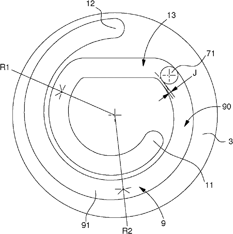 Anti-trip device for an escape mechanism