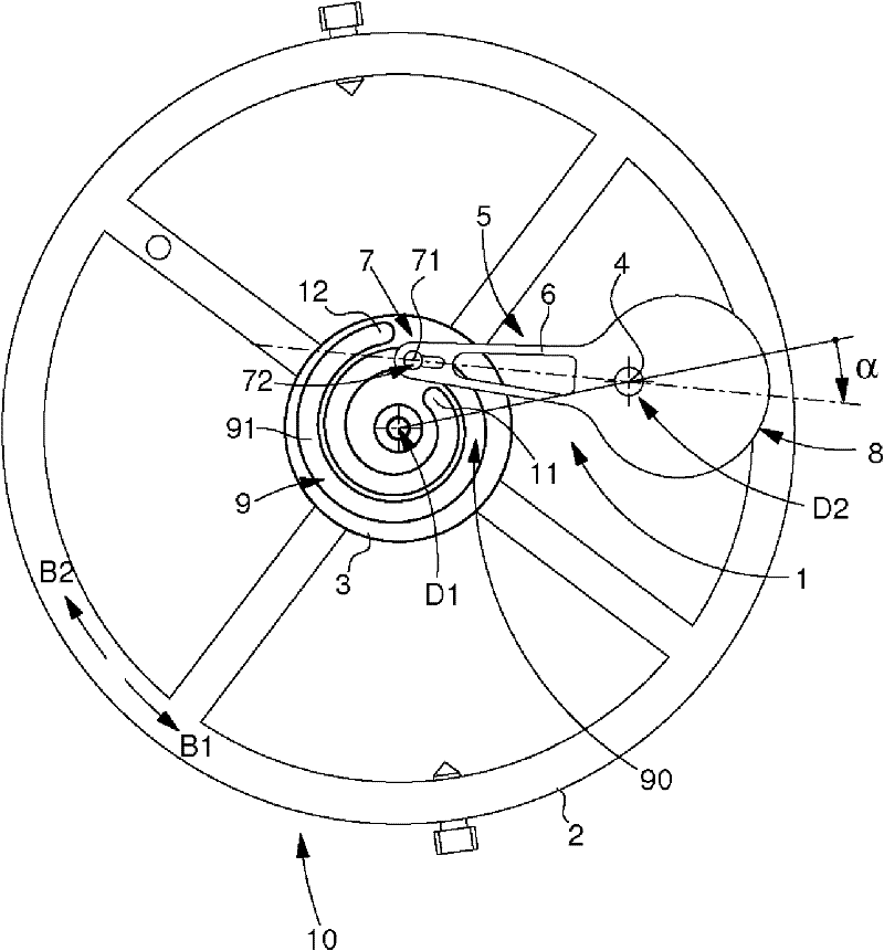 Anti-trip device for an escape mechanism