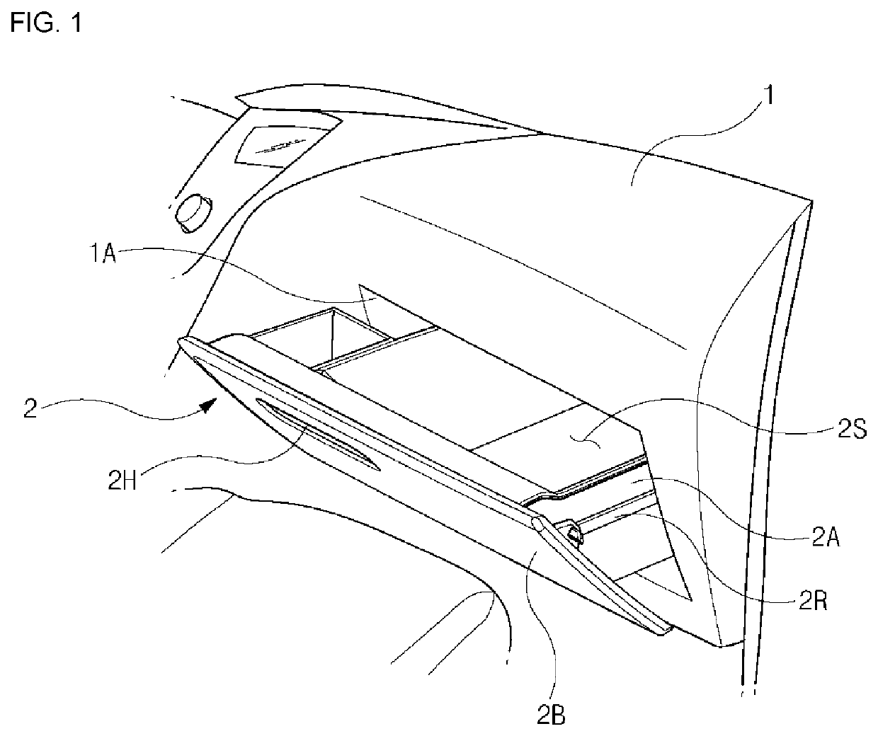 Opening and closing device for glove boxes