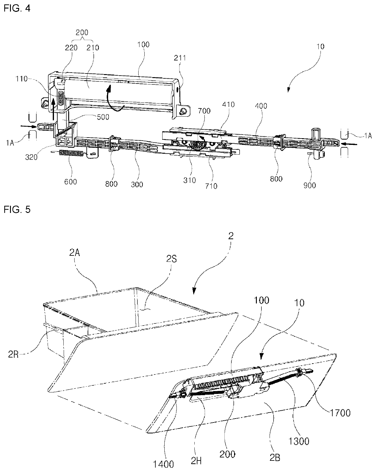 Opening and closing device for glove boxes