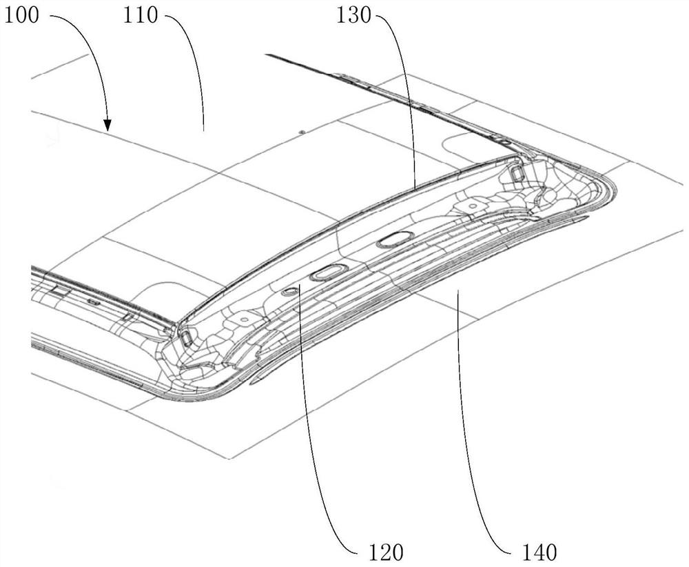 Automotive roof plastic mold and forming method thereof