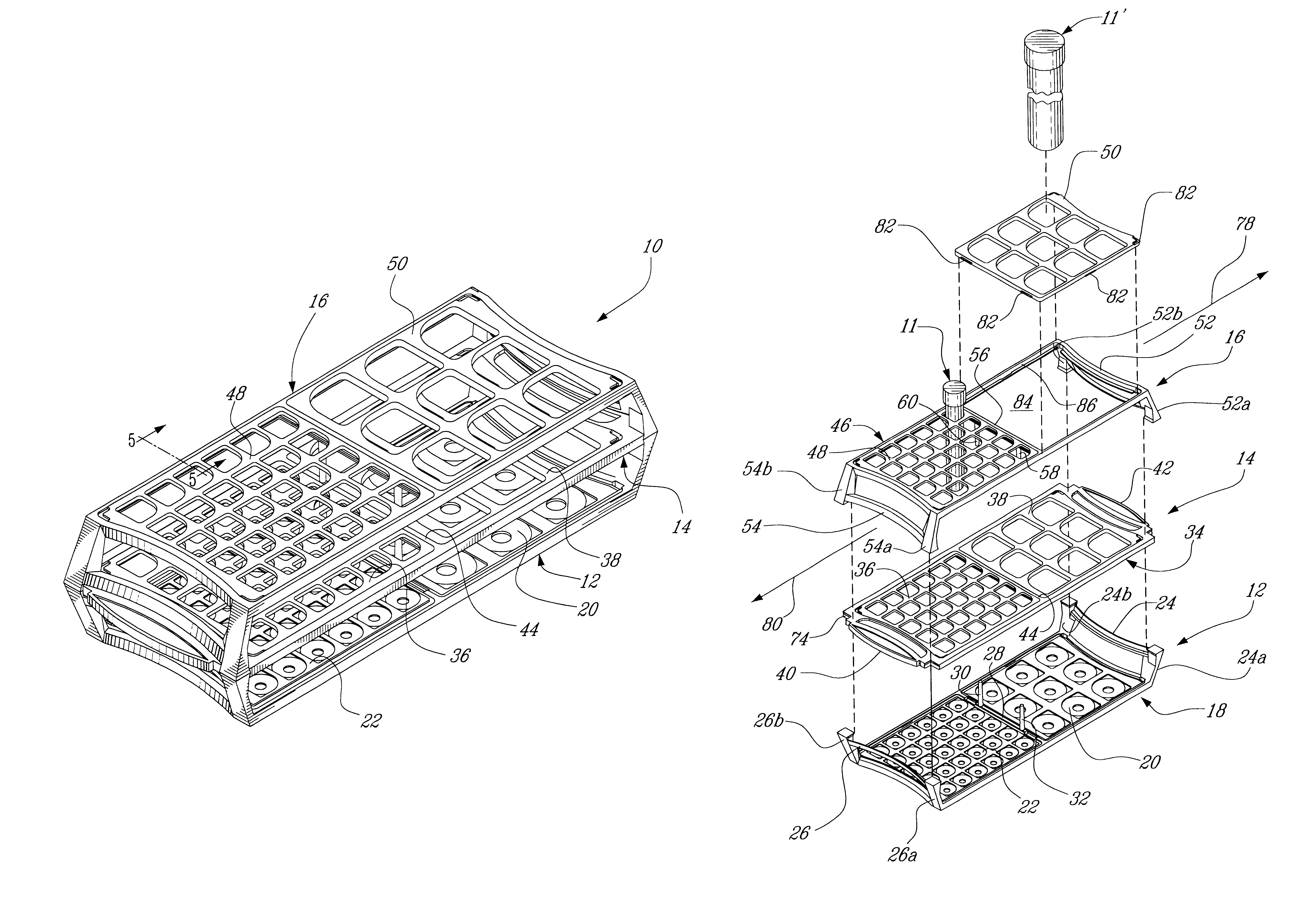 Test tube support assembly