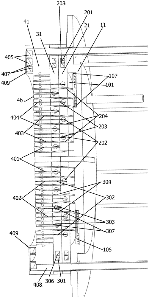 A grid type gas distribution device for mocvd reactor