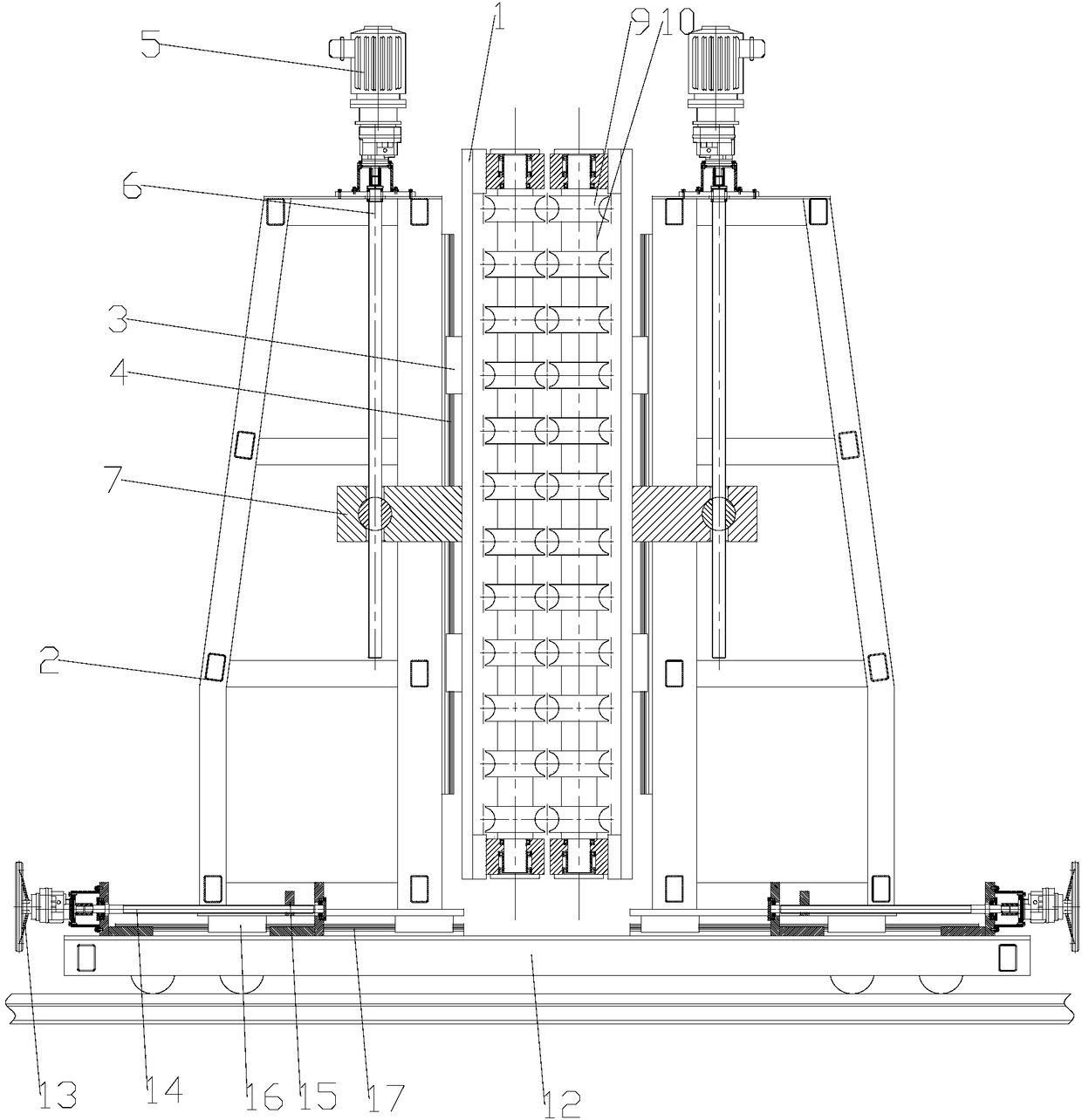 Assembling tool for spiral pipe set container