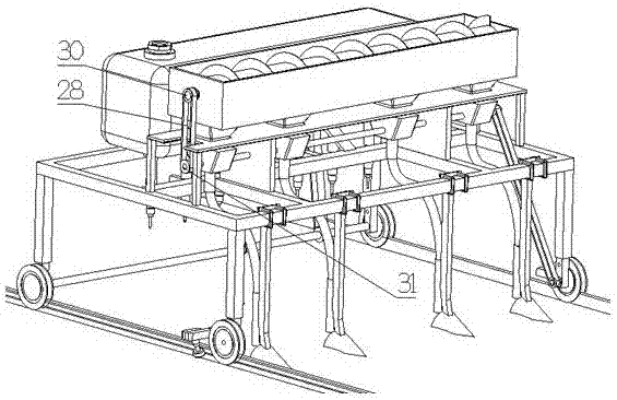 Track type solid-liquid integral pseudo-ginseng fertilizer applicator