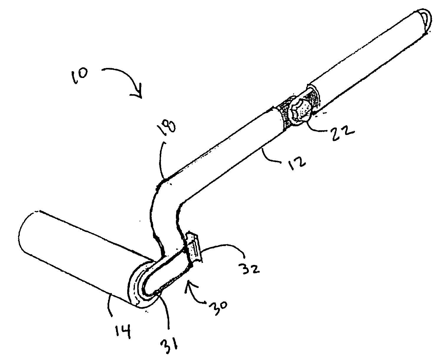 Quick release paint roller assembly