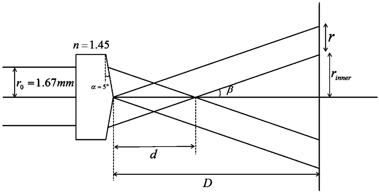 Reverse spatial deflection Raman spectrum detection device and method