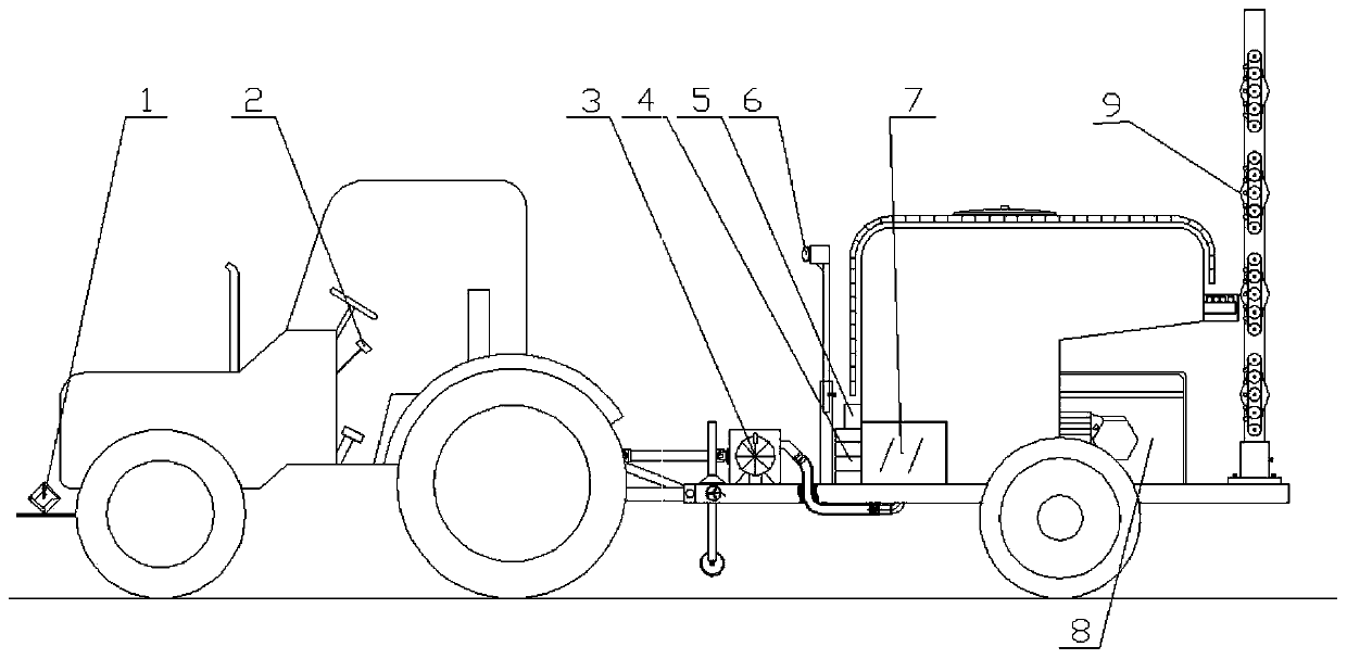 Apparatus and method for automatically adjusting spray air volume based on tree crown canopy volume