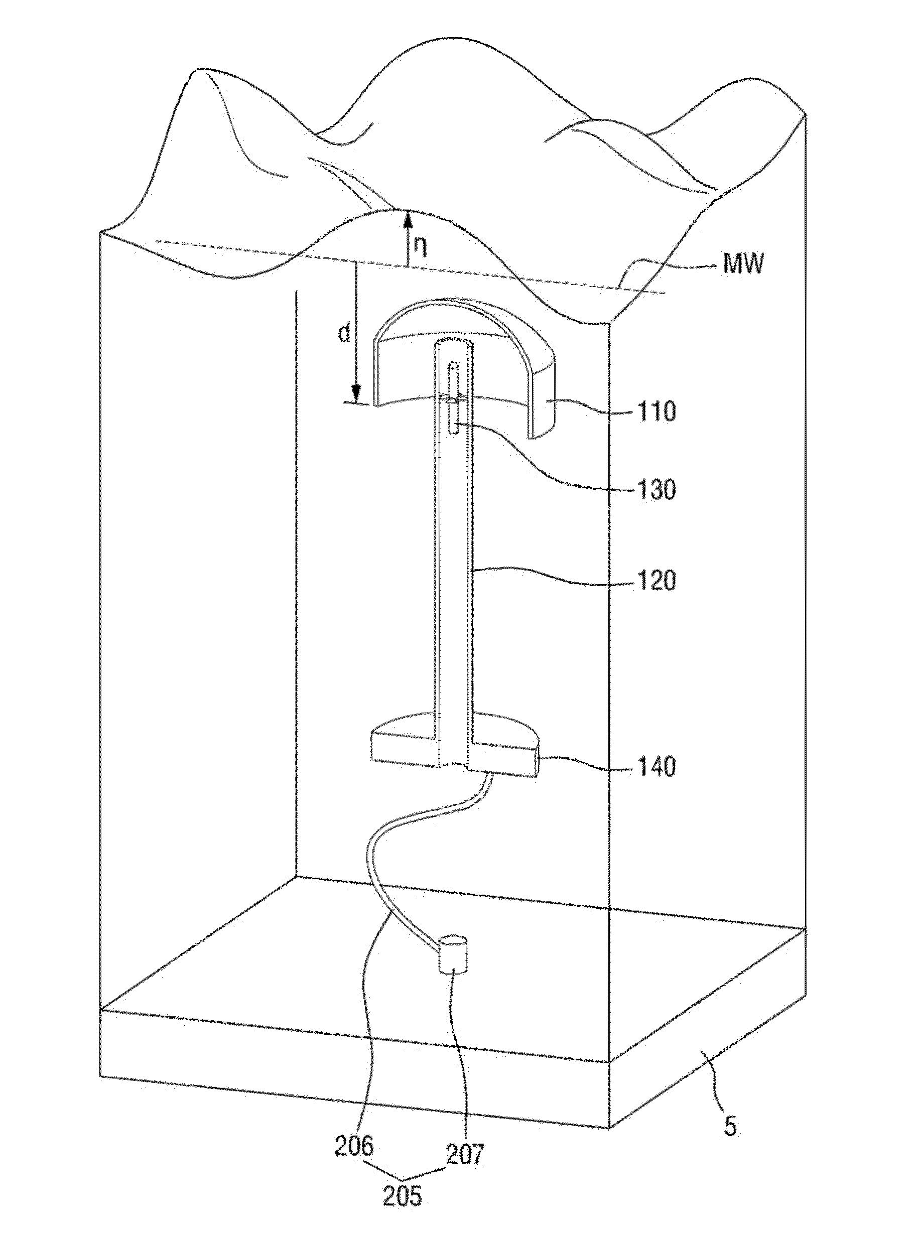 Apparatus and system for converting wave energy based on oscillating water column type