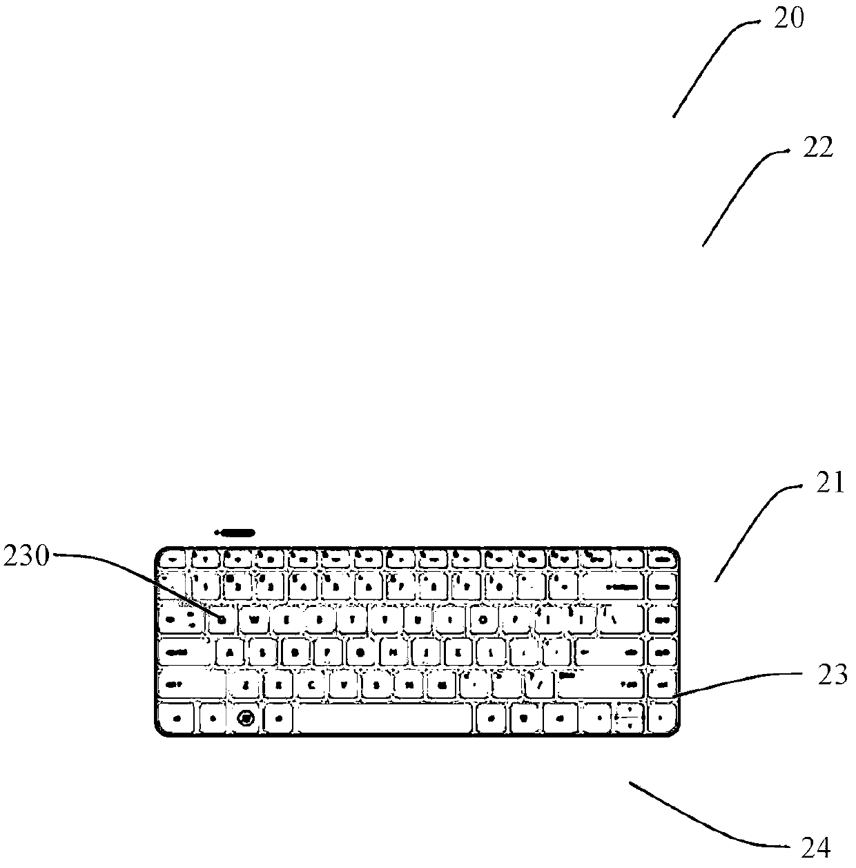 Electronic equipment with telescopic keyboard