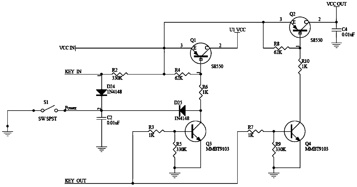 A switch circuit with zero power consumption in standby state