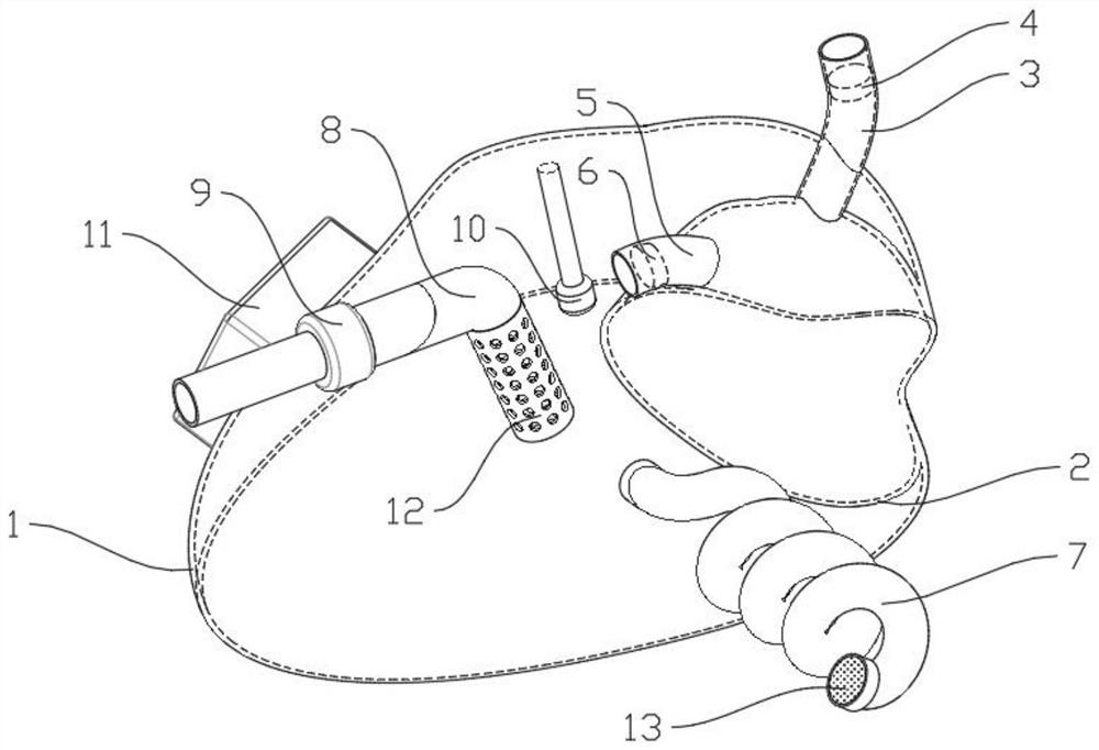 Nursing mask for respiratory medicine for automatically controlling oxygen inhalation concentration