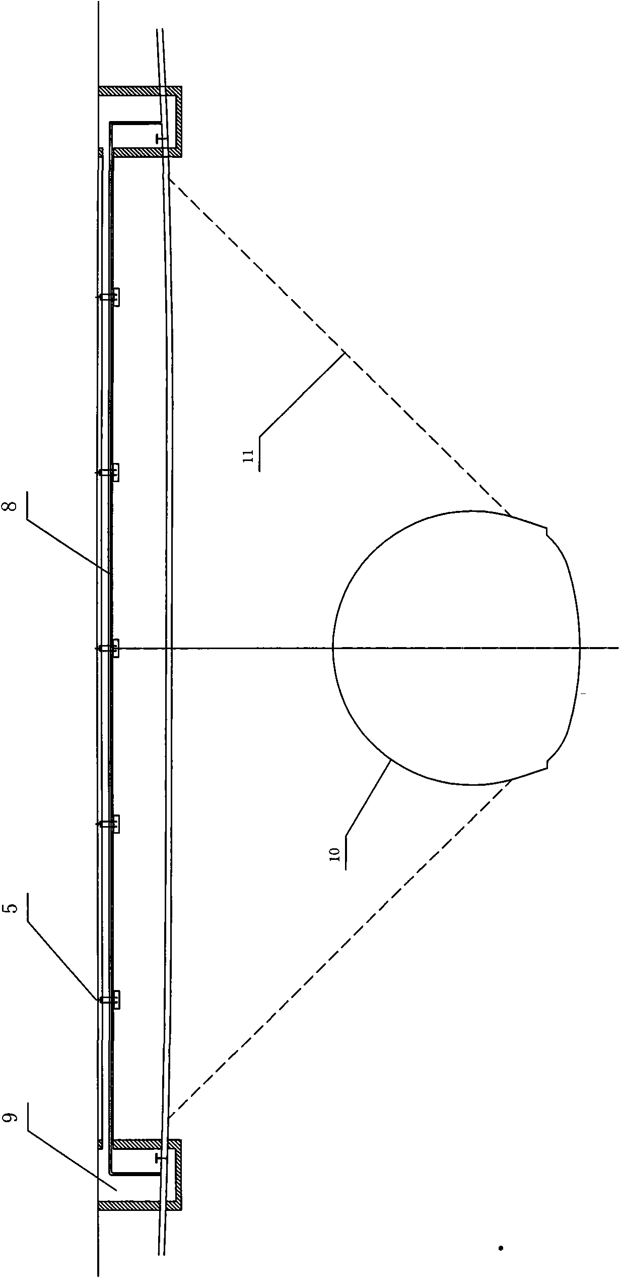 Adjustable protection device for gas pipe