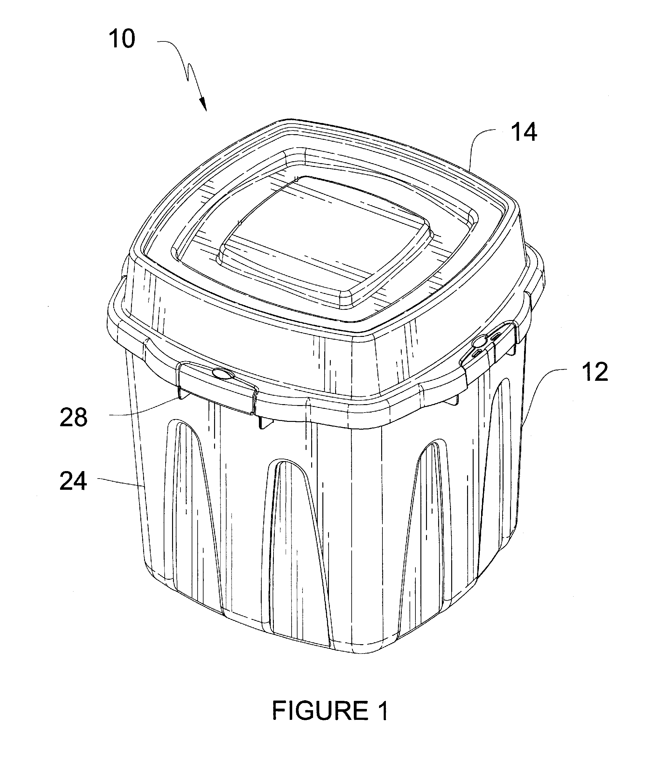 Rolling cube container with lid