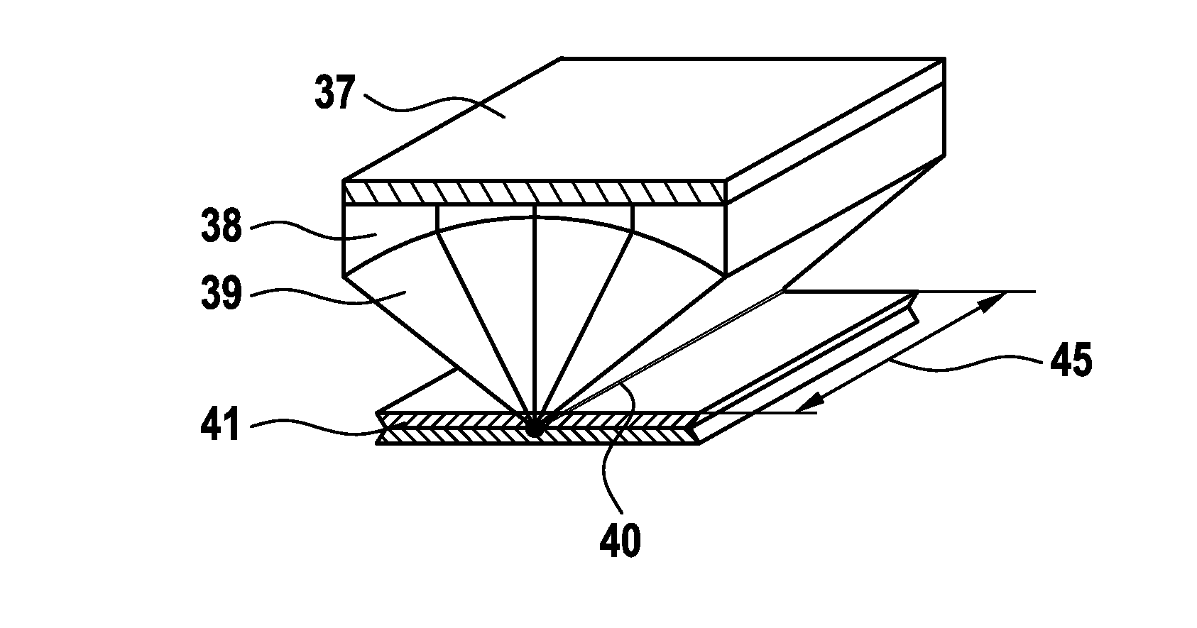 Cross seam joining device for joining a sealing seam for a flexible packaging