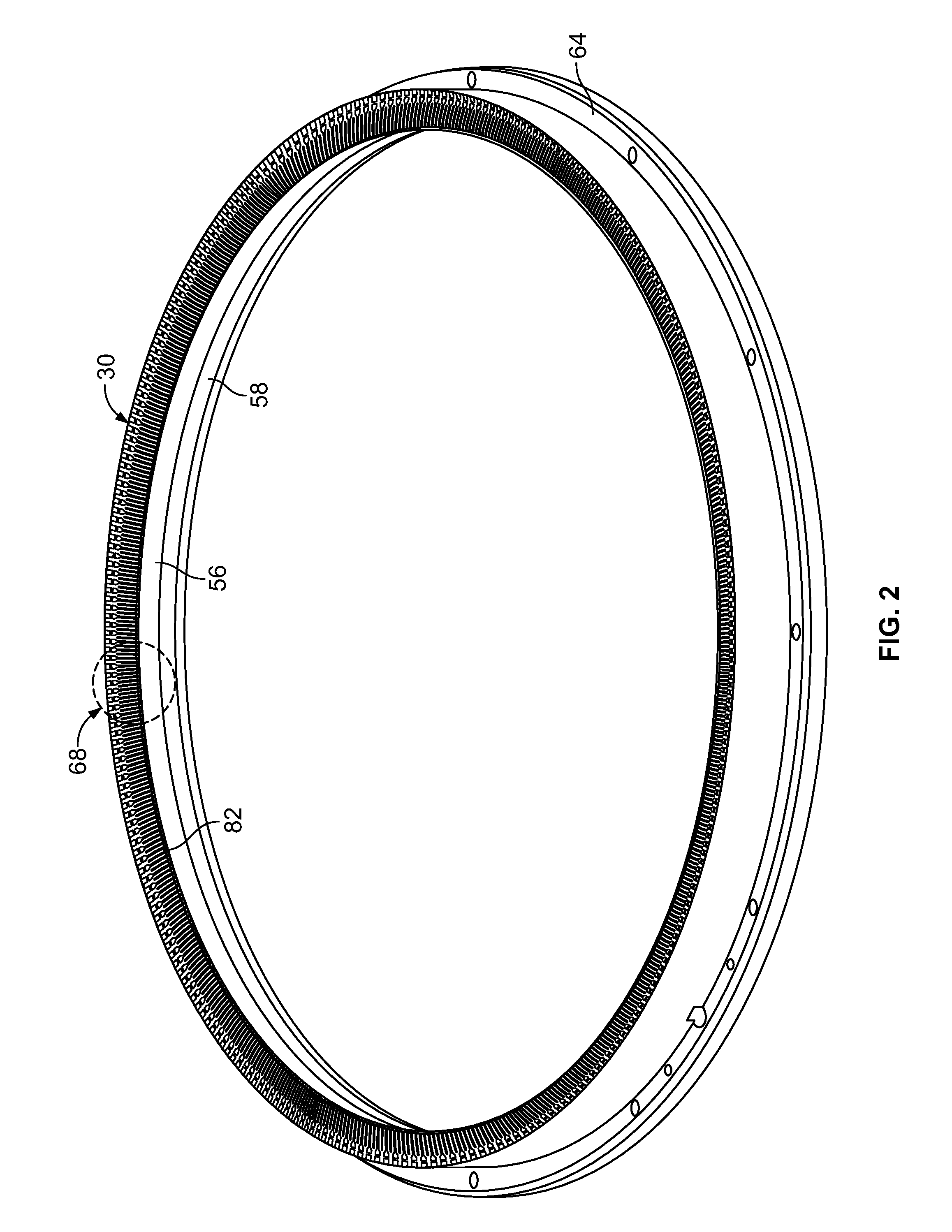 Electro processor with shielded contact ring